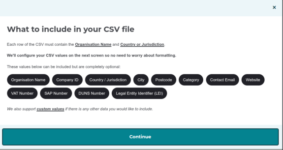 tiscreport csv file fields
