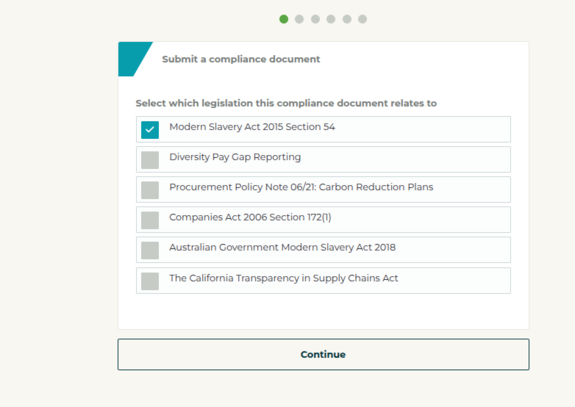 compliance document selector tiscreport