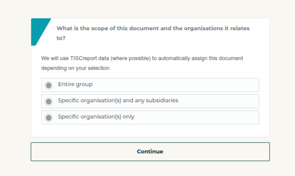 company scope selector tiscreport