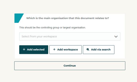 select any other organisations the document relates to